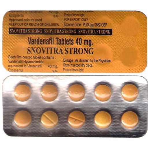 Snovitra Strong 40 mg - Vardenafil - Dharam Distributors